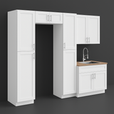 MILL'S PRIDE Richmond Verona White Shaker Ready to Assemble Base Kitchen Cabinet Set