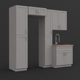 MILL'S PRIDE Richmond Vesuvius Gray Kitchen Cabinet Set - Ready to Assemble
