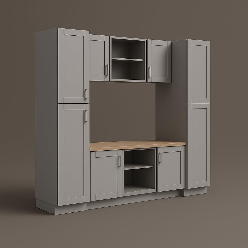 MILL'S PRIDE Richmond Vesuvius Gray Kitchen Cabinet Ensemble - Ready to Assemble
