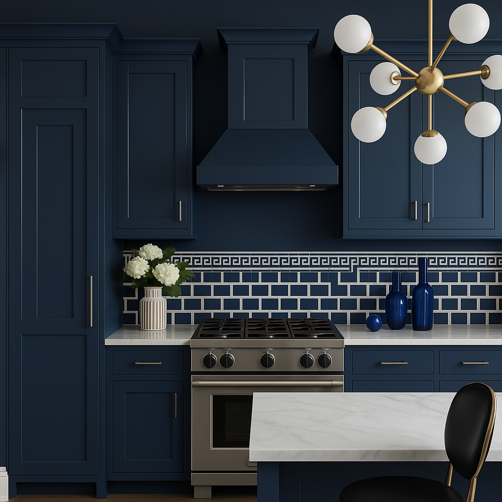 MILL'S PRIDE Valencia Blue Wall Kitchen Cabinet - Ready to Assemble