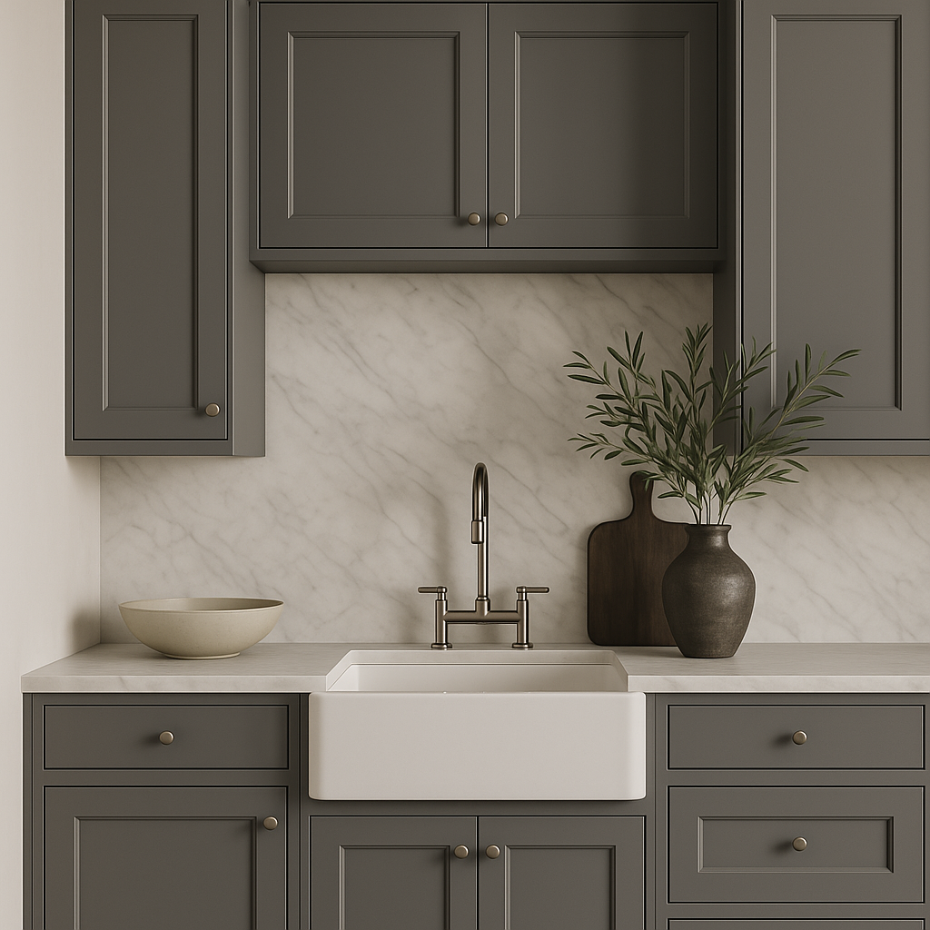 PELHAM & WHITE Keyport Shaker Wall Kitchen Cabinet, Charcoal Gray, 12x12x30 inches