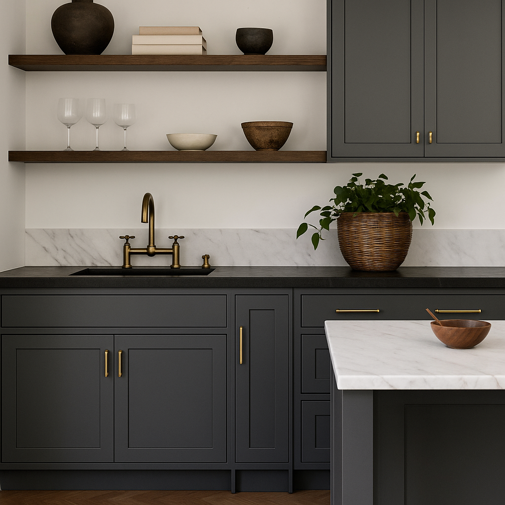 MILL'S PRIDE Richmond Venetian Onyx Shaker Base Kitchen Cabinet - Soft Close, Ready to Assemble