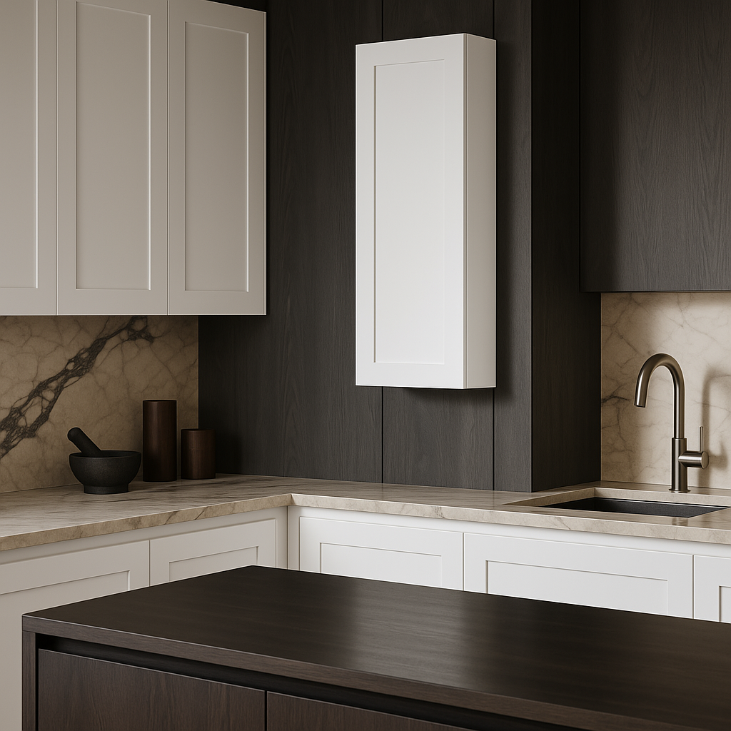 Cambridge Everest Ready-to-Assemble Shaker Wall Kitchen Cabinet, White, 9x12x36 in.