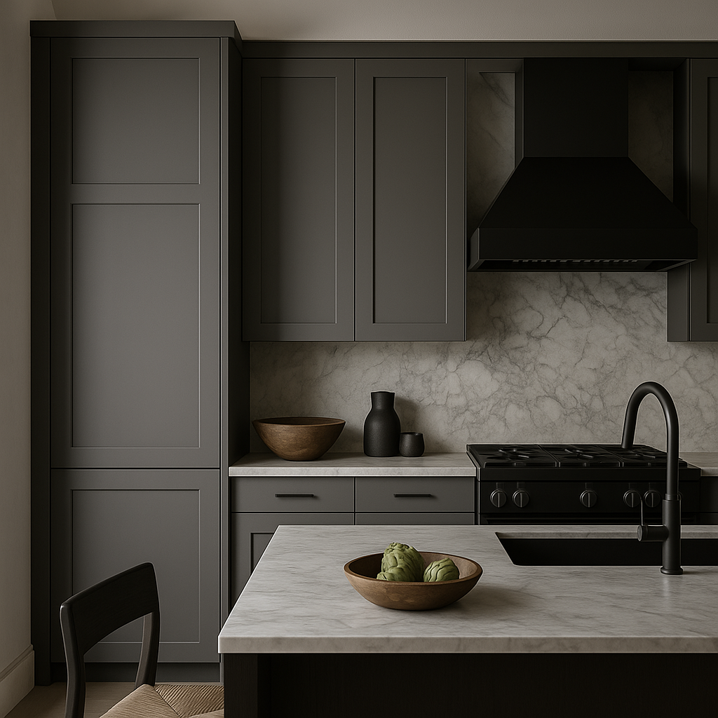 MILL'S PRIDE Richmond Vesuvius Gray Plywood Shaker Wall Kitchen Cabinet