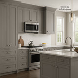 MILL'S PRIDE Richmond Vesuvius Gray Wall Kitchen Cabinet - Ready to Assemble, Soft Close, 9x12x36