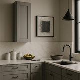 MILL'S PRIDE Richmond Vesuvius Gray Wall Kitchen Cabinet - Ready to Assemble, Soft Close, 9x12x36