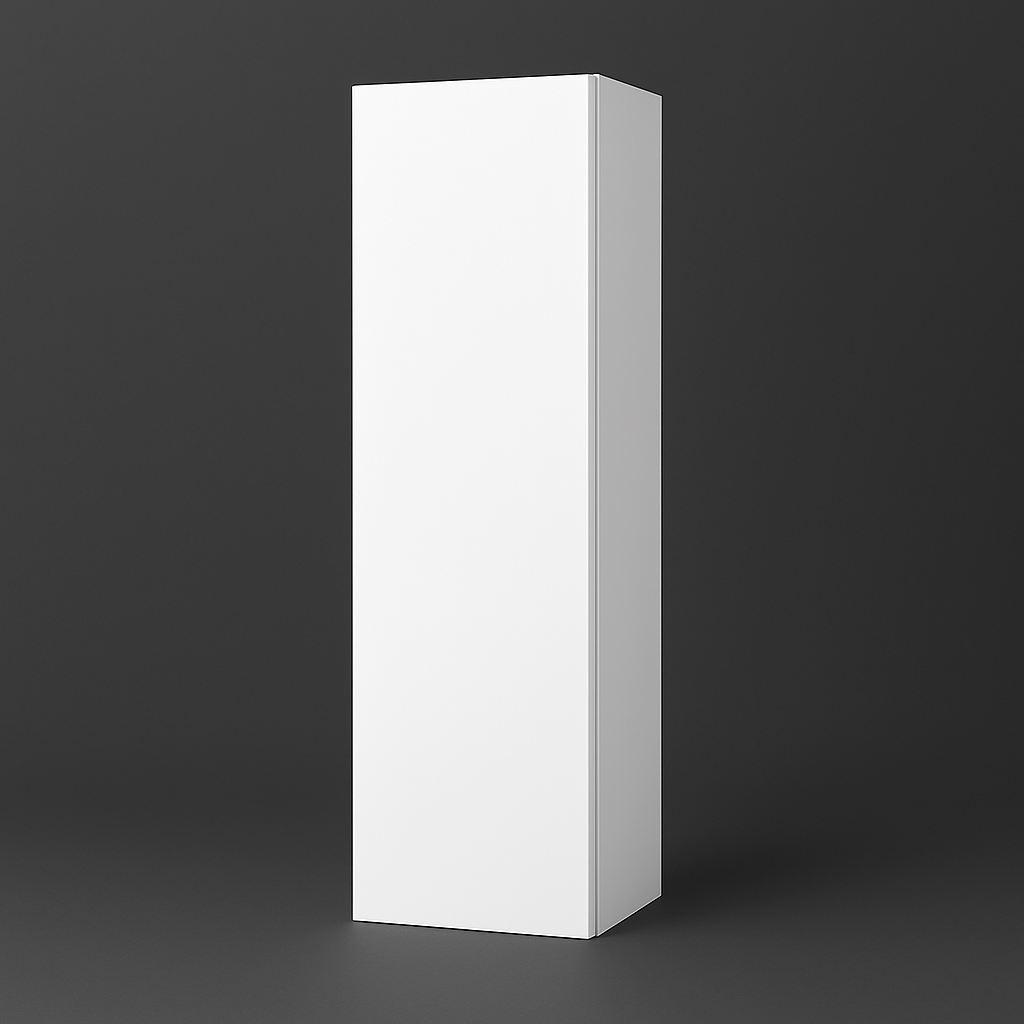 Cambridge Radiance White Gloss Slab Wall Kitchen Cabinet, 12x12x30 Inches