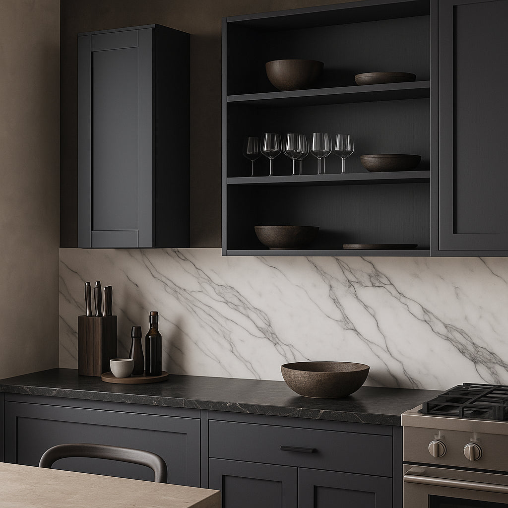 MILL'S PRIDE Richmond Venetian Onyx Plywood Shaker Wall Kitchen Cabinet, 15" W x 12" D x 30" H