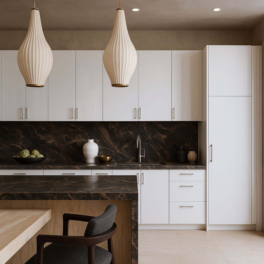 Cambridge Radiance Ready-to-Assemble Slab Wall Kitchen Cabinet in White Gloss