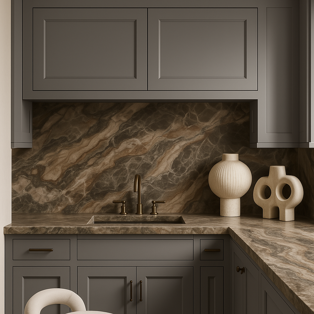 HOMEIBRO Shaker Grey Plywood Wall Bridge Cabinet - 30x24x12 Inches