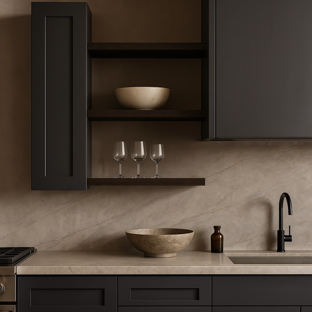 MILL'S PRIDE Richmond Venetian Onyx Shaker Wall Kitchen Cabinet, Soft Close, 9x12x36