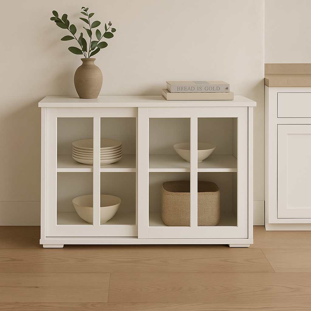 Unbranded White MDF Kitchen Base Cabinet - Ready to Assemble