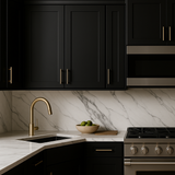 Hampton Bay Avondale Raven Black Shaker Wall Kitchen Cabinet - 15x12x30
