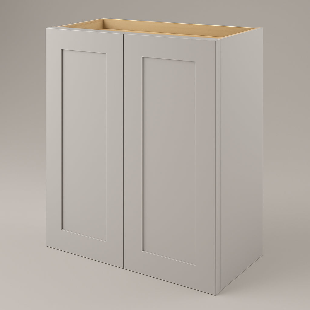 Hampton Bay Avondale 27 in. Dove Gray Shaker Wall Kitchen Cabinet