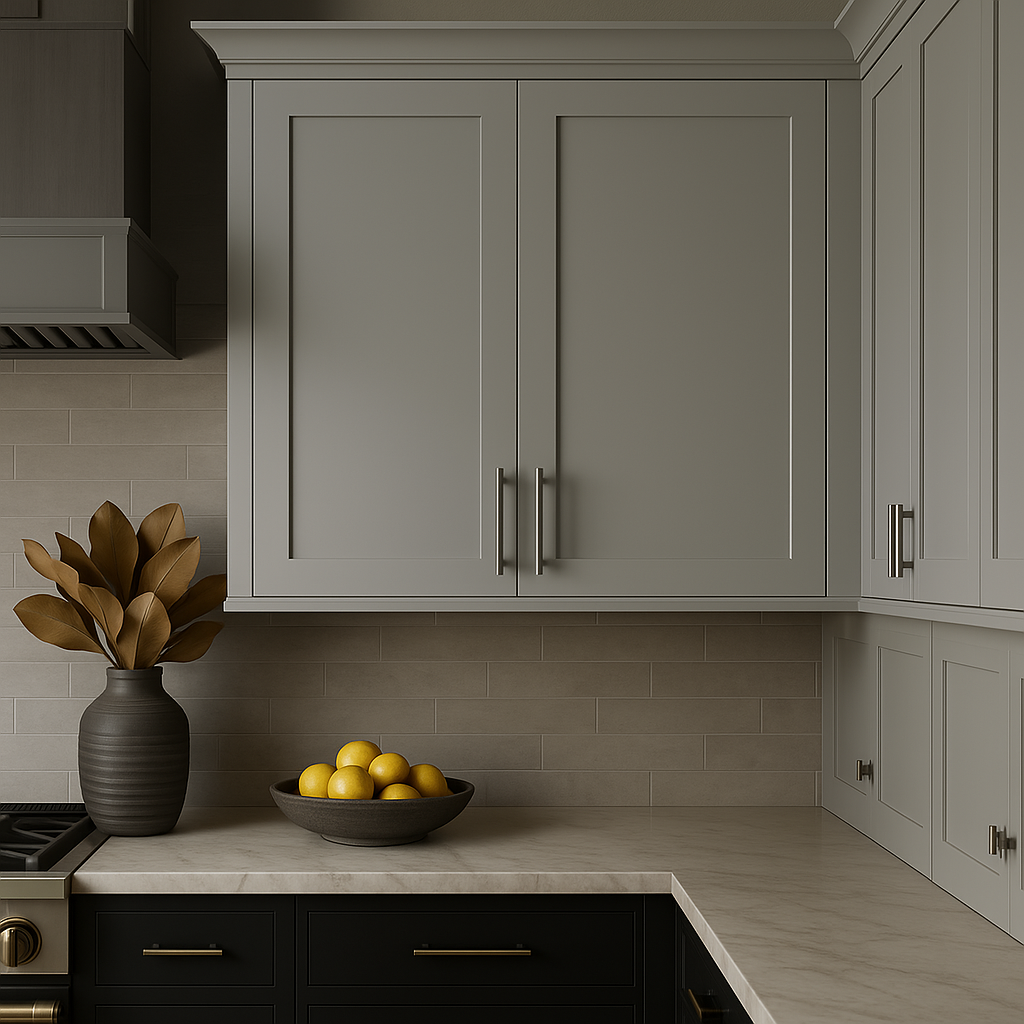 Hampton Bay Avondale 27 in. Dove Gray Shaker Wall Kitchen Cabinet