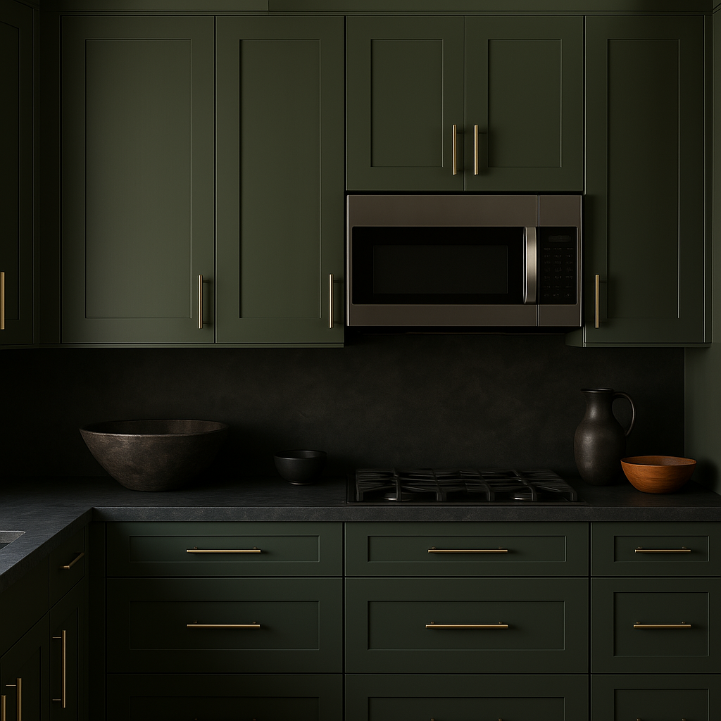 Hampton Bay Avondale Fern Green Shaker Wall Kitchen Cabinet - 15" W x 12" D x 42" H