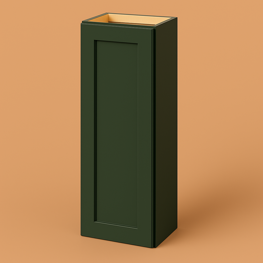 Hampton Bay Avondale Fern Green Shaker Wall Kitchen Cabinet - 15" W x 12" D x 42" H