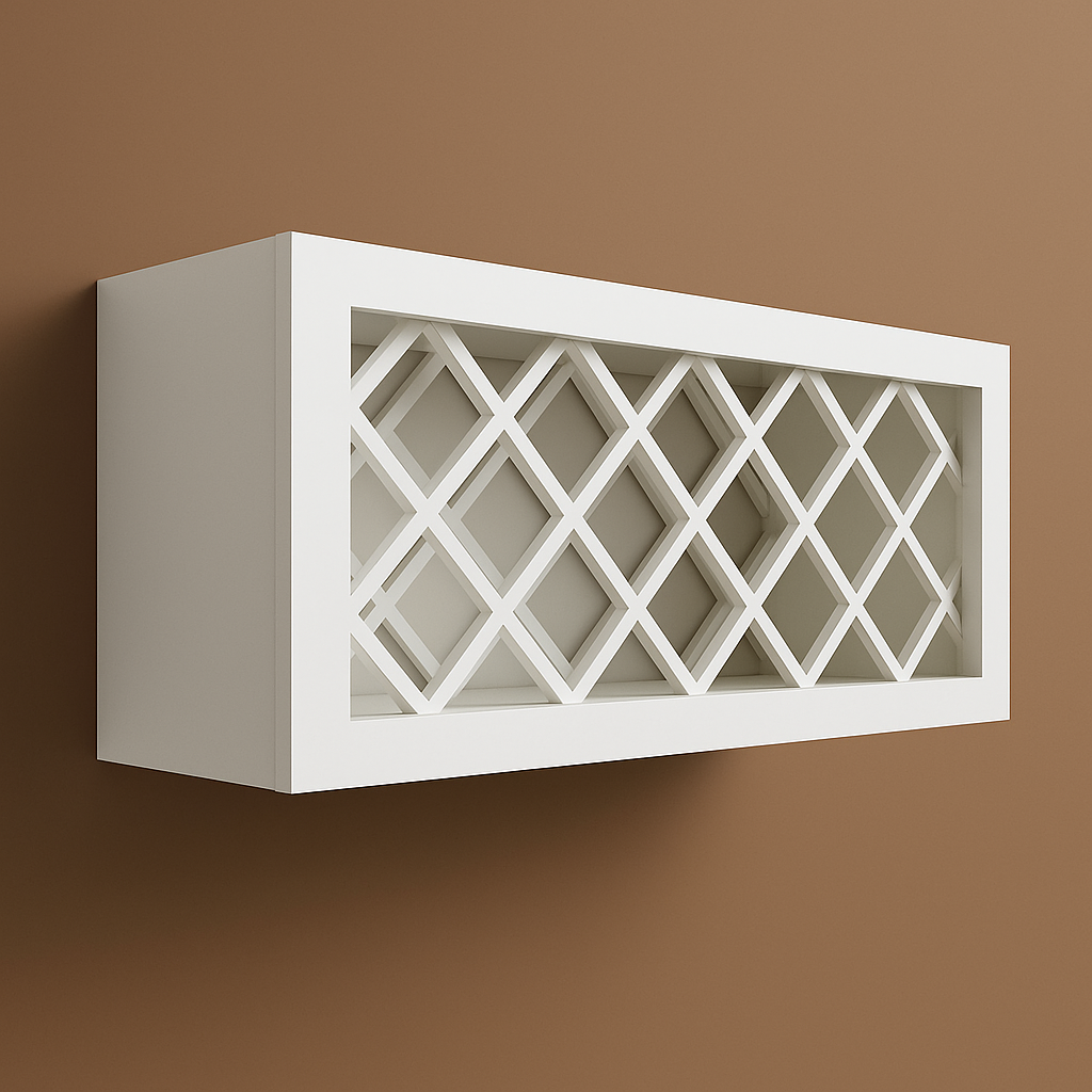 Plywell Shaker Wall Wine Rack, Ready to Assemble, White Finish