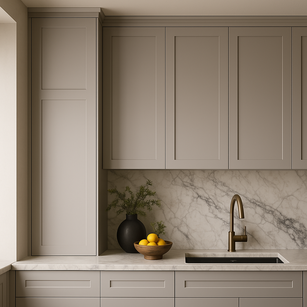 Hampton Bay Avondale Shaker Wall Kitchen Cabinet, Dove Gray, 18x12x42 in.