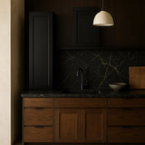 Hampton Bay Avondale Raven Black Shaker Wall Kitchen Cabinet - 15 in. W x 12 in. D x 42 in. H