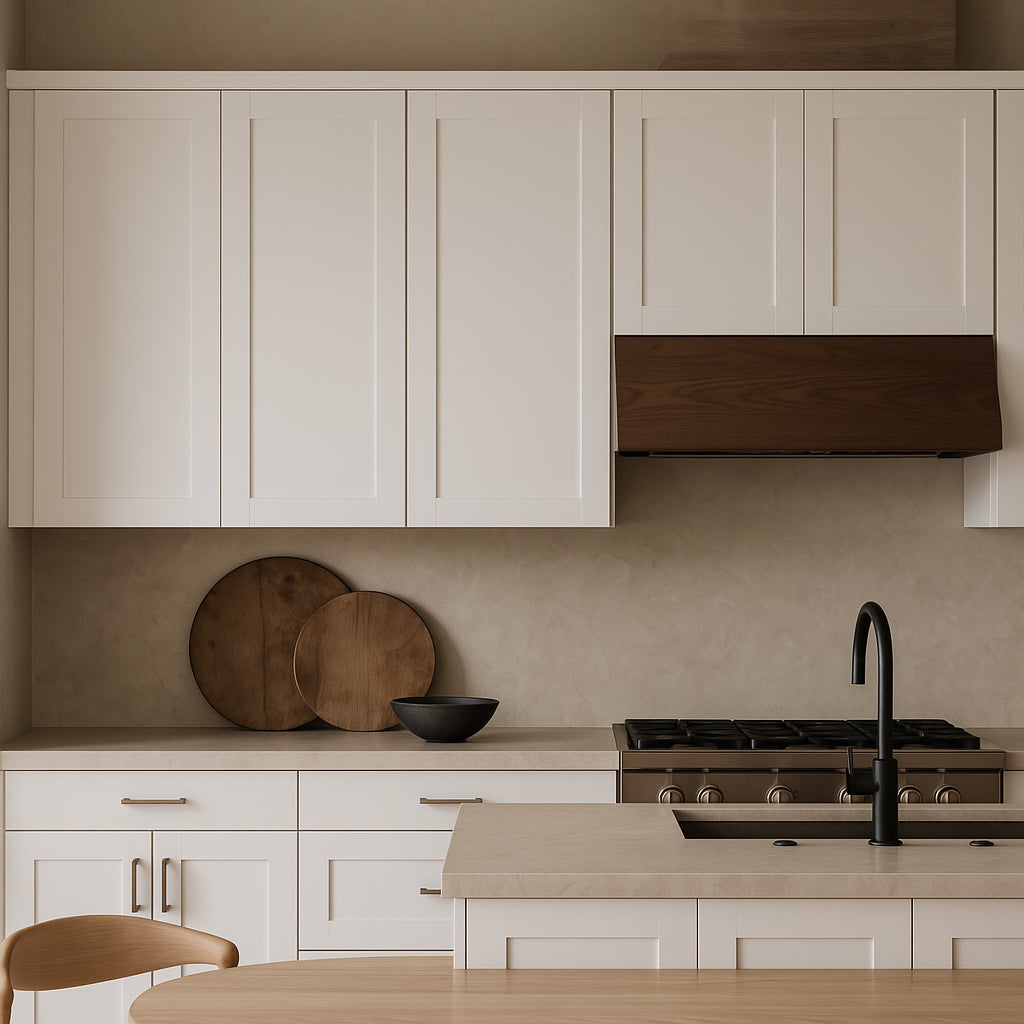HOMEIBRO Shaker White Plywood Wall Cabinet - 24" W x 12" D x 30" H