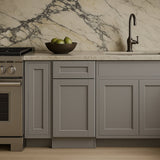 MILL'S PRIDE Richmond Vesuvius Gray Shaker Base Kitchen Cabinet - 12 in W x 24 in D x 34.5 in H