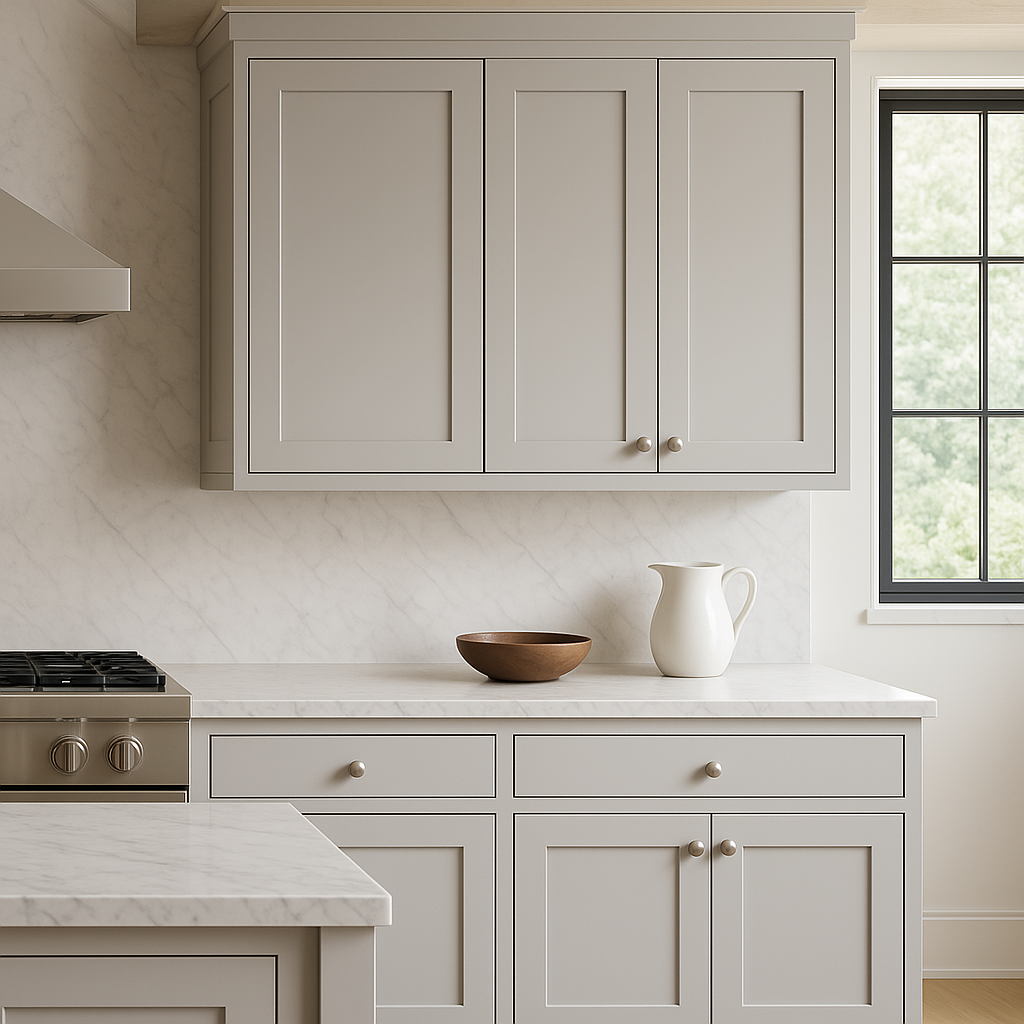 Hampton Bay Avondale 18 in. Dove Gray Shaker Wall Kitchen Cabinet