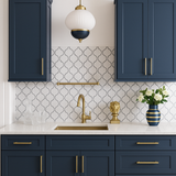 Hampton Bay Avondale Ink Blue Shaker Wall Kitchen Cabinet - 15" W x 12" D x 36" H
