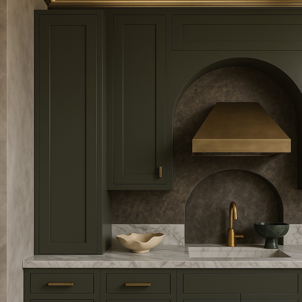 Hampton Bay Avondale Shaker Wall Kitchen Cabinet in Fern Green - 12x12x42