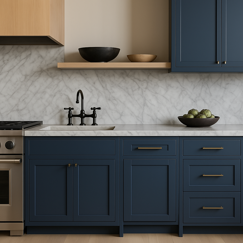 MILL'S PRIDE Valencia Blue Shaker Base Kitchen Cabinet - 12 in W x 24 in D x 34.5 in H