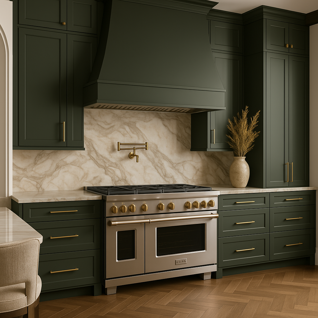 Hampton Bay Avondale 24" Green Shaker Wall Kitchen Cabinet