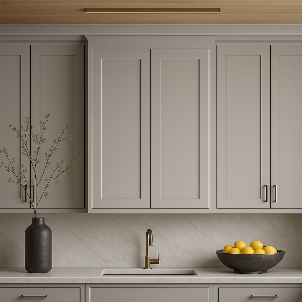 Hampton Bay Avondale 27 in. Dove Gray Shaker Wall Kitchen Cabinet