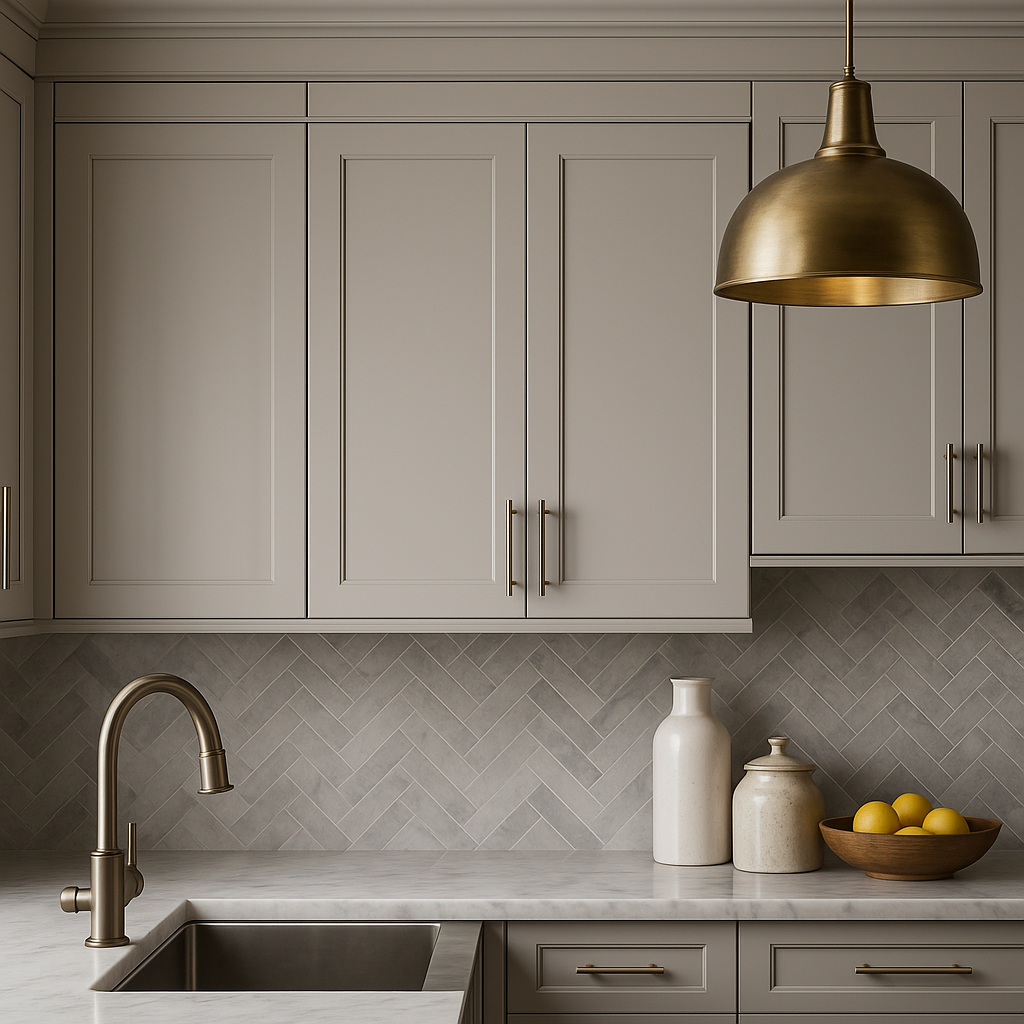 Hampton Bay Avondale 27 in. Dove Gray Shaker Wall Kitchen Cabinet