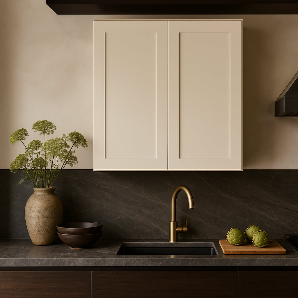 Hampton Bay Avondale 27 in. Shaker Wall Kitchen Cabinet in Antique White