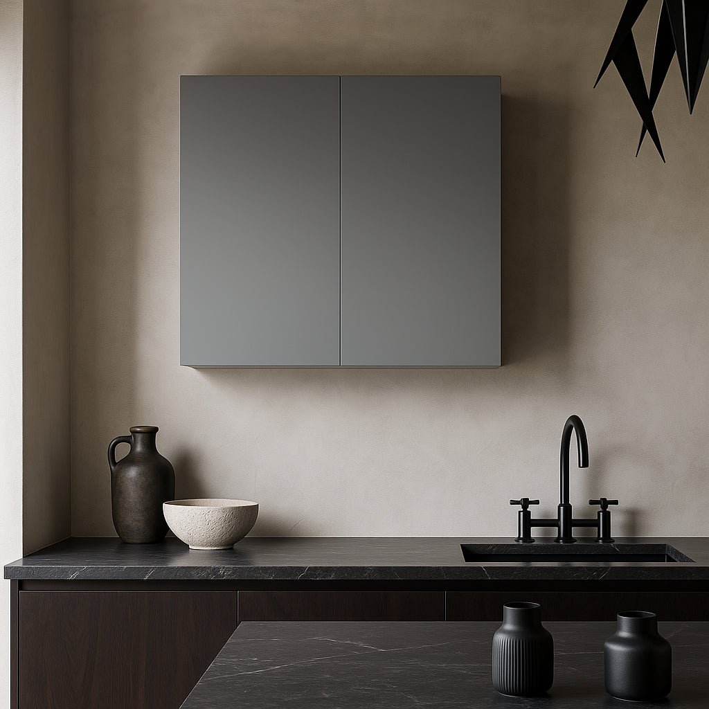 Cambridge Radiance Matte Grey Slab Wall Kitchen Cabinet - 30 in. W x 12 in. D x 30 in. H