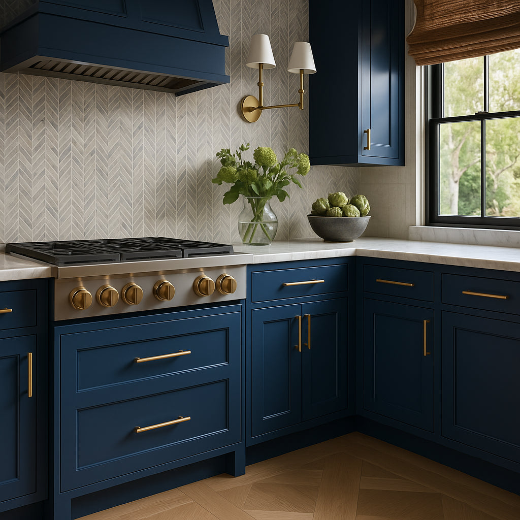 MILL'S PRIDE Valencia Blue Shaker Base Kitchen Cabinet - 21 in W x 24 in D x 34.5 in H
