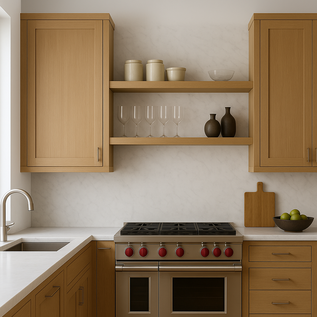 Hampton Bay Avondale 24 in. Shaker Wall Kitchen Cabinet in White Oak