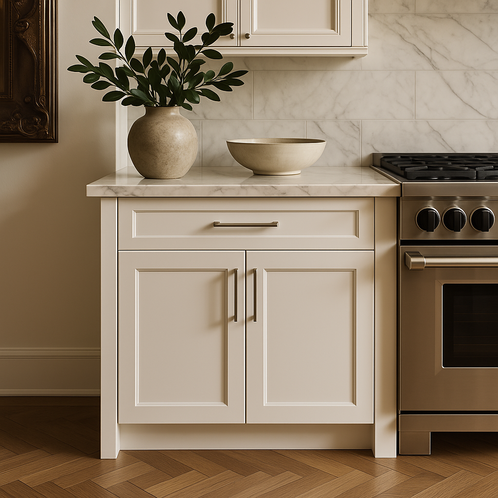 MILL'S PRIDE Richmond Verona White Plywood Shaker Sink Base Cabinet, 30 in W x 24 in D x 34.5 in H