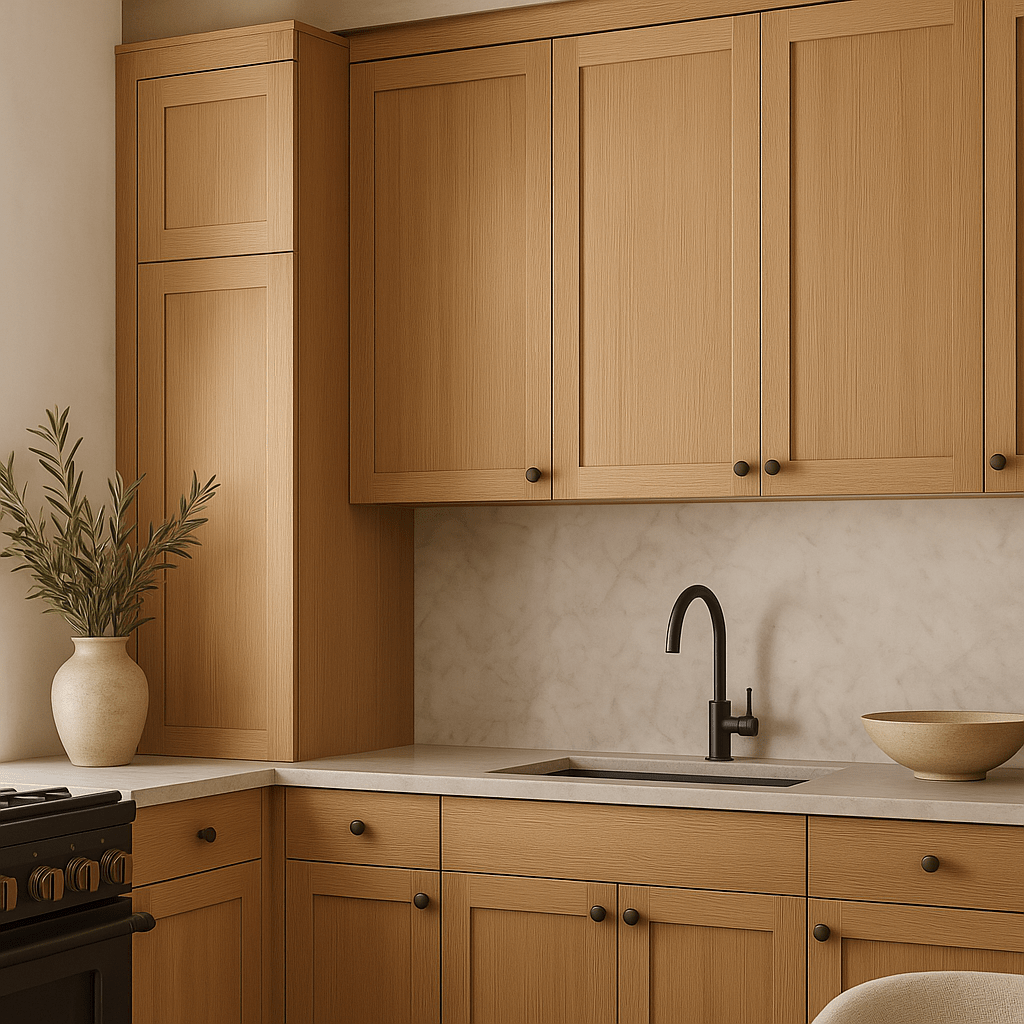 Hampton Bay Avondale 24" Shaker Wall Kitchen Cabinet in White Oak