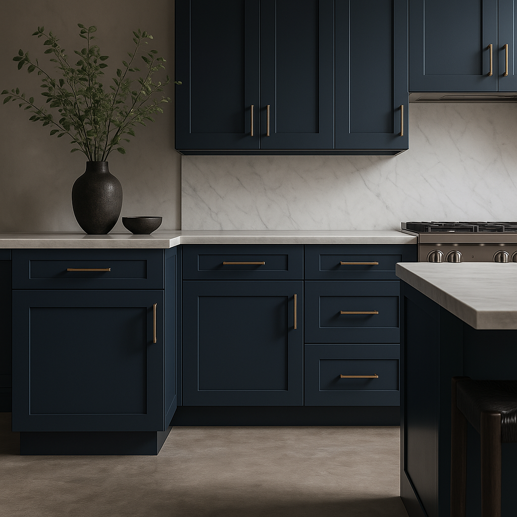 MILL'S PRIDE Valencia Blue Shaker Base Kitchen Cabinet - Ready to Assemble