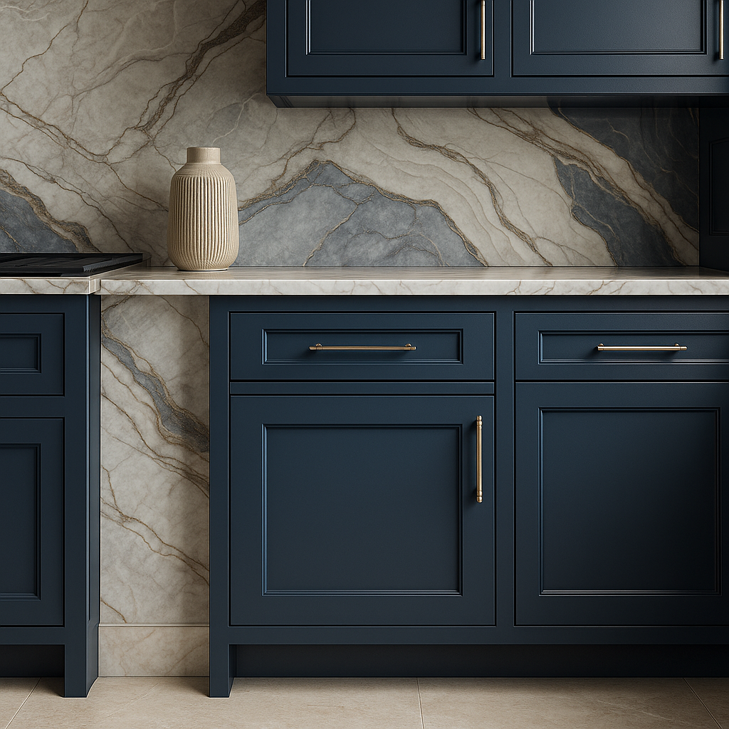 MILL'S PRIDE Valencia Blue Shaker Base Kitchen Cabinet - Ready to Assemble