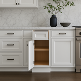 PELHAM & WHITE Keyport Shaker White Plywood Kitchen Cabinet - Tool-Free Assembly