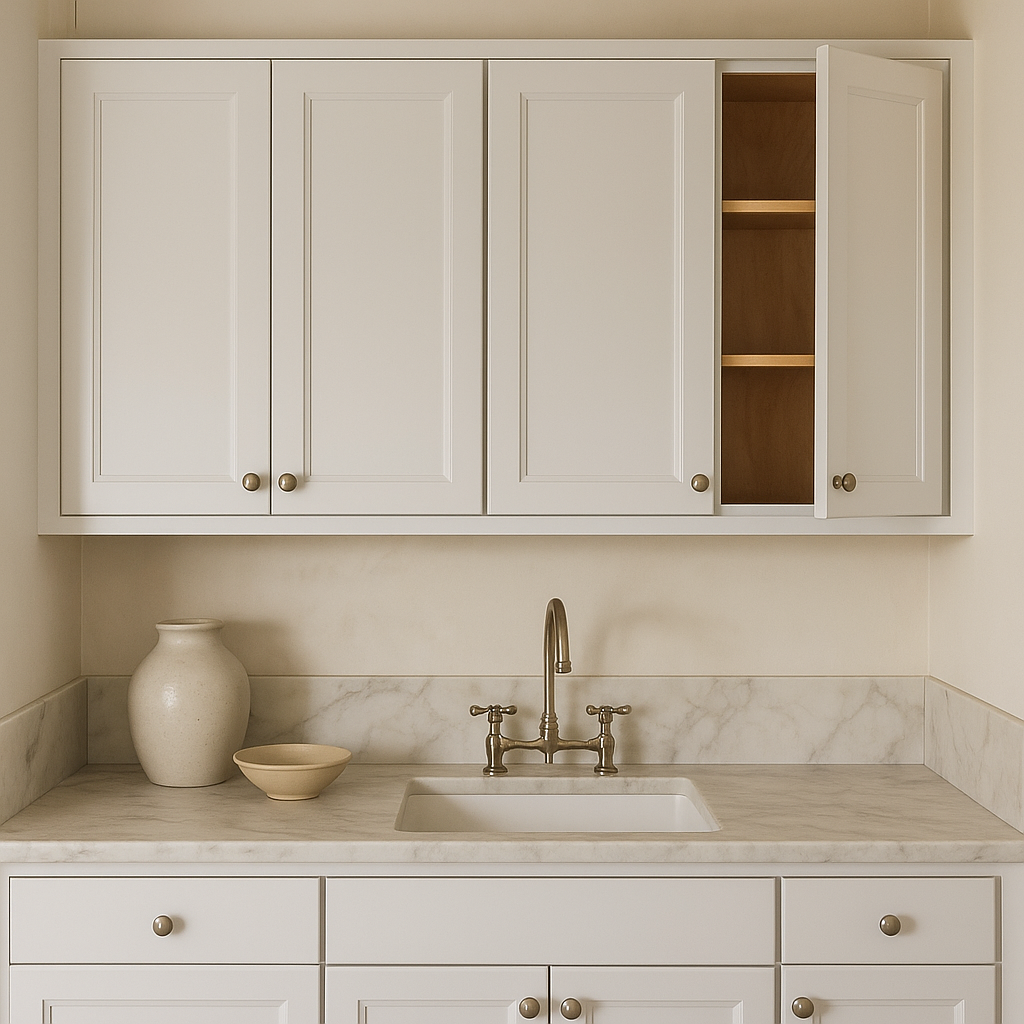 PELHAM & WHITE Keyport Shaker 30" Wall Kitchen Cabinet in White