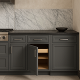 PELHAM & WHITE Keyport Shaker Charcoal Base Kitchen Cabinet - Tool-Free Assembly