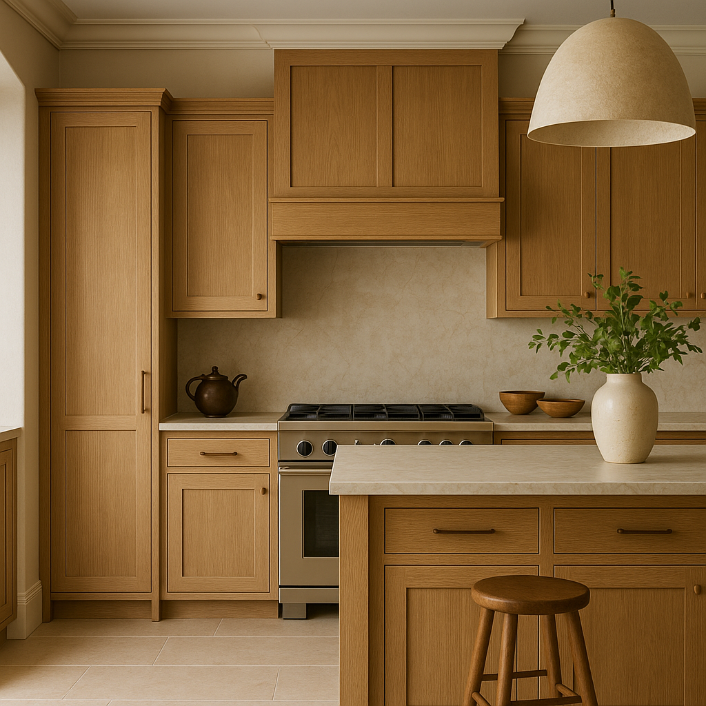 Hampton Bay Avondale Shaker Wall Kitchen Cabinet, White Oak, 18x12x42