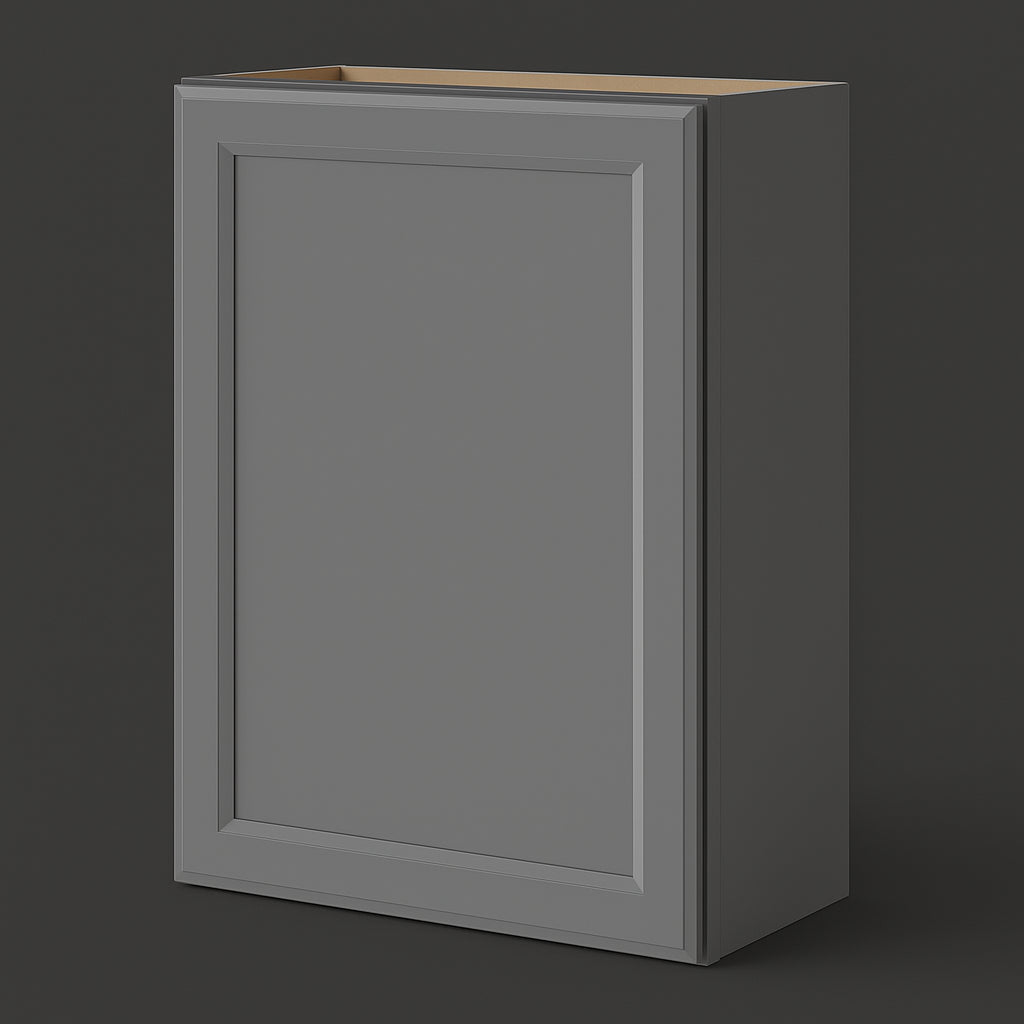 PELHAM & WHITE Keyport Shaker Wall Kitchen Cabinet, Charcoal, 24x12x30 in.