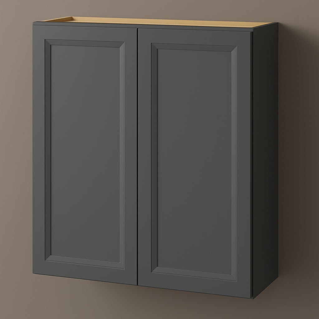 PELHAM & WHITE Keyport Shaker Wall Kitchen Cabinet, Charcoal, 30x12x30 in.