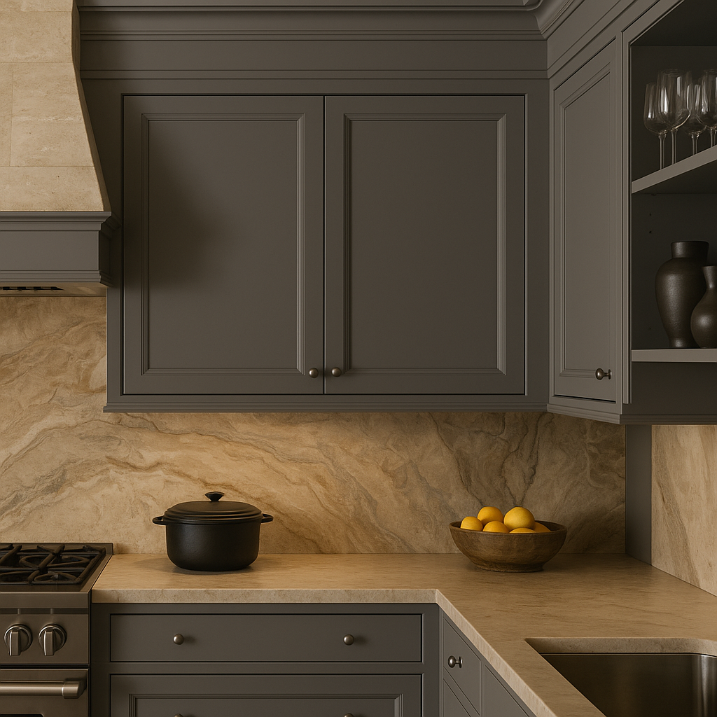 PELHAM & WHITE Keyport Shaker Wall Kitchen Cabinet, Charcoal, 30x12x30 in.