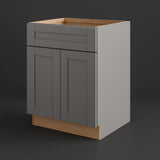 MILL'S PRIDE Richmond Vesuvius Gray Plywood Shaker Sink Base Cabinet - 30 in W x 24 in D x 34.5 in H