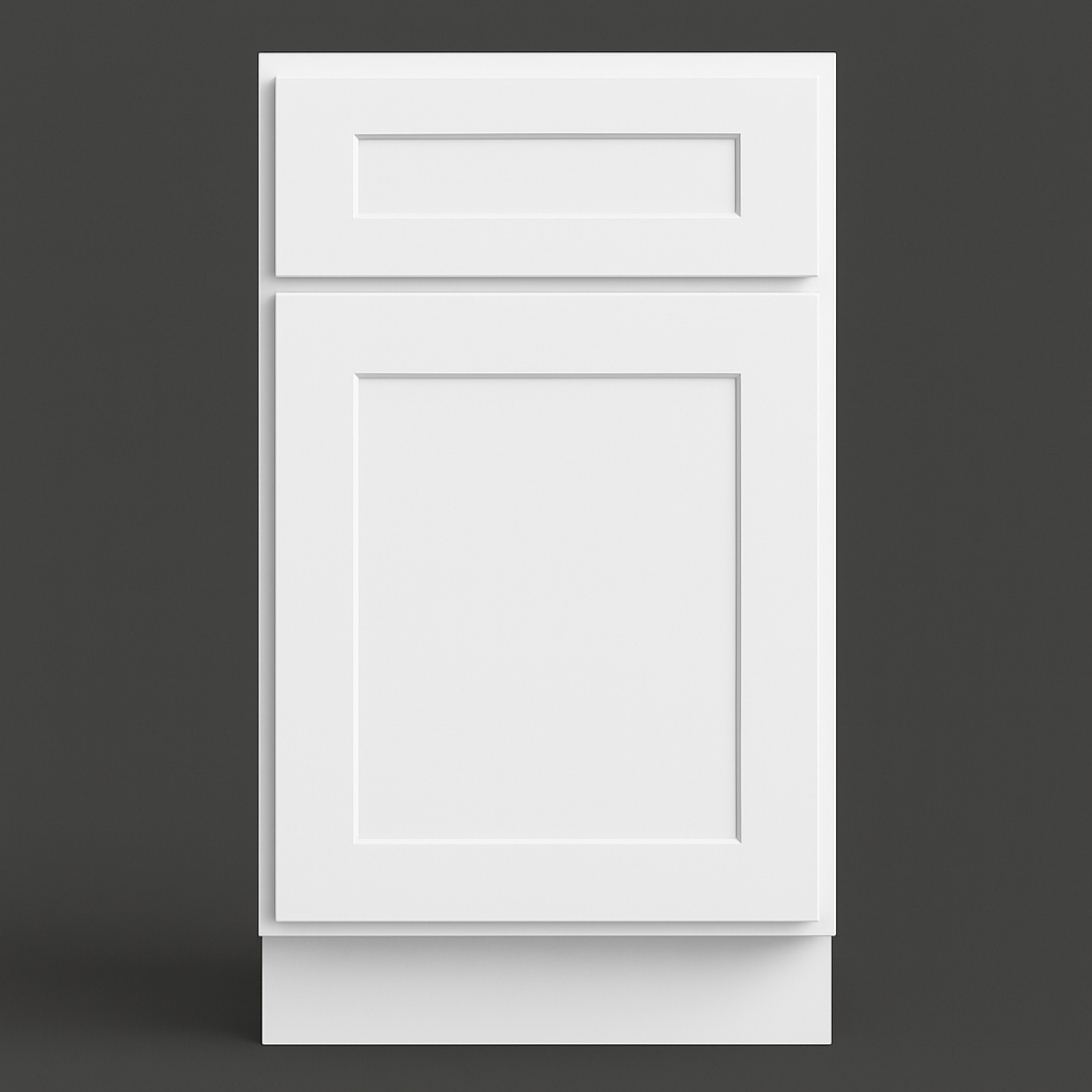 Design House Brookings Shaker Base Kitchen Cabinet, Solid Wood, White Finish